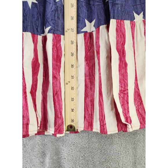 J Suzette Skirt Womens XL American Flag Stars Stripes Patriotic 90s Vintage USA - Picture 5 of 9